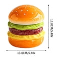 thumbnail image 3 of Soporte para palillos de dientes con forma de hamburguesa y tapa | Dispensador de palillos de cerámica, 3 of 8