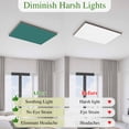 thumbnail image 5 of Dark Green Magnetic Fluorescent Light Covers for Ceiling Lights 2 x 4 Feet, Modern Pure Dark Green Office Classroom Kitchen Drop Ceiling Light Covers Lighting Filters Shade Panel 2 Packs, 5 of 9