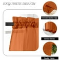 thumbnail image 6 of Patin Orange Sheer Curtains Valances for Windows 14 Inch Length 2 Pcs, Voile Solid Color Short Kitchen Curtain, Home Decor Drapes with Rod Pockets for Cafe Bedroom Basement, Each Panel 42" W x 14" L, 6 of 9