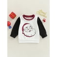 thumbnail image 2 of Bagilaanoe Toddler Baby Girl Boy Christmas Sweatshirt Long Sleeve Santa Print Pullover 6M 12M 2T 3T 4T Kids Fall Loose Tee Tops, 2 of 9