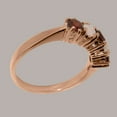 thumbnail image 3 of LBG British Made 10k Rose Gold Natural Garnet & Opal Ladies Eternity Ring - 33 size options - Size 10, 3 of 6