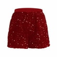 thumbnail image 5 of FRSASU Women's Sequin Shorts Sparkly Stretchy Night Out Party High Waisted Shorts Red, 5 of 9