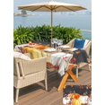 thumbnail image 4 of Outdoor Tablecloth with Umbrella Hole and Zipper, Orange Pumpkins Fall Rectangle Table Cloth 60x120 Inch Waterproof Tablecloth, Thanksgiving Sunflower Botanical Leaves Picnic Table Cover for Patio, 4 of 7