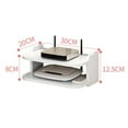 thumbnail image 3 of Mosiee No Punch Wall Mount Storage Tv Box Router Shelf Set-Top Box Bracket 2Layer Holder Mini Pc Dvd Player Livingroom Stand Rack, 3 of 9