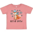 thumbnail image 3 of Inktastic Let it Snow Cute Orange Fox in Hat and Scarf Boys or Girls Baby T-Shirt, 3 of 5