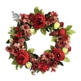 thumbnail image 1 of simhoa Door Wreath Peony Flowers Welcome Sign Decorative for Window Parties Décor Red Red 40cm, 1 of 8