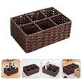 thumbnail image 3 of Miangastore Compartment Woven Basket Desktop Sundries Holder Home Cosmetics Organizer, 3 of 9