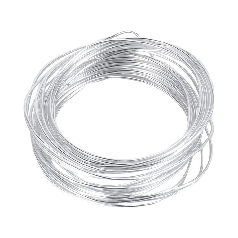 1PC DIY Aluminum Wire Bendable Metal Craft Making Wire Dolls Skeleton  Making Wire Sculpture Tools Mold Wire Anti-rust Aluminum Wire Size 1 Silver  