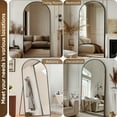 thumbnail image 3 of Antok Arched Full Length Floor Mirror 76"x34" Full Body Mirror with Stand, for Bedroom, Living Room, Cloakroom, Black, 3 of 6