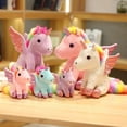 thumbnail image 3 of Unicorn Stuffed Animal Plush With Rainbow Wings, 3 of 5