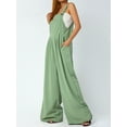 thumbnail image 5 of Wide Leg Jumpsuits for Women Sleeveless Suspender Baggy Overalls Loose Baggy Rompers with Pockets Plus Size, 5 of 6