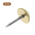 thumbnail image 3 of Uxcell 20Pcs Solid Brass Tacks, 18 mm Retro Upholstery Nails Tack for Furniture Decorative Push Pins, Gold, 3 of 4
