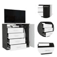 thumbnail image 4 of TUHOME Peru 4 Drawer Dresser - White / Ash Engineered Wood - For Bedroom, 4 of 7