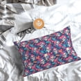 thumbnail image 5 of Pofeuu flower Skull leaf colorful Print Polyester Microfiber Plush Pillowcases, Super Soft and Cozy Pillow Case Covers with Envelop Closure（Pillow core not included）-20"x30", 5 of 6