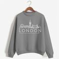 thumbnail image 2 of frariair Women's Letter Graphic Pullover Hoodie Round Neck Long Sleeve Loose Fit Casual Sweatshirt With Urban Print Design Grey M, 2 of 3