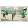 thumbnail image 2 of Eliott, Harry 14x10 White Modern Wood Framed Museum Art Print Titled - Les Sports athletiques / Tennis, 2 of 4