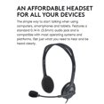 thumbnail image 3 of Auriculares con cable Irfora Auriculares estéreo Logitech H111 con micrófono giratorio Auriculares con cable de 3,5 mm para llamadas de música para juegos de jugador Irfora Auriculares con cable, 3 of 7