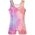 thumbnail image 2 of HOZIY Gymnastics Leotards for Girls with Shorts Toddlers Biketards Rainbow Unicorn Dinosaur Mermaid Leopard Flower Galaxy, 2 of 5