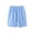 Blue, variant on Boys' 100% Cotton School Uniform Shorts - Elastic Waistband Relaxed Fit Knee Length Summer Shorts for Kids, Green,Size 5-6 T