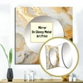 thumbnail image 3 of Designart "The River Of Golden And White Marble" abstract marble Square Mirror For Wall Decor - Large Gold Square Printed Wall Mirror Art - Square Modern Mirror - Wall Mounted Square Mirror, 3 of 5