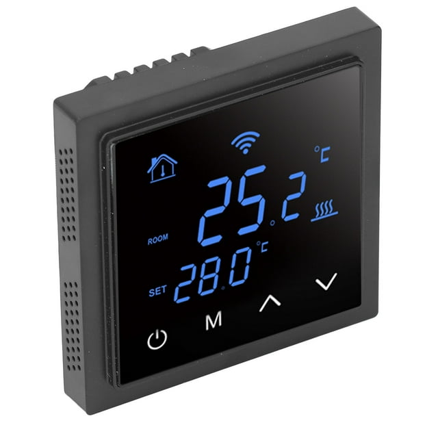Floor Heating Thermostat, Easy Installation Home Heating System Thermostat for Home White,Black