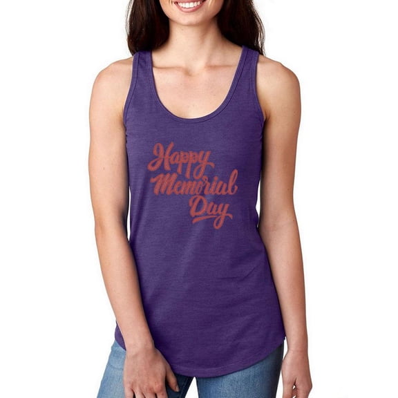 Memorial Day Bold  Racerback Tank Women -Image by Shutterstock, Female Medium