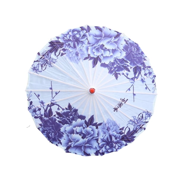 Bewildely Paraguas de tela de seda, estilo chino tradicional, papel al óleo, danza clásica femenina, sombrilla decorativa, disfraz, accesorios de Paraguas de lluvia Tipo 13 Bewildely HA073075-08