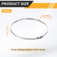 thumbnail image 2 of Uxcell 6 Pcs Abrazadera de Manguera 9-7/8"-10-3/4" Acero Inoxidable Ajustable de Engranaje de Gusano, 2 of 6