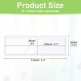 thumbnail image 2 of Uxcell Self Adhesive Index Card Pockets, Plastic Label Holder with Top Open Sticky Pocket Sleeves for Business Cards Note 4.3"x1.2", 2 of 7