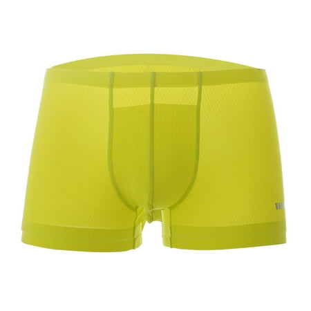 

Liveday Men Solid Color Panties Ultrathin Translucent Breathable Seamless Underpants New