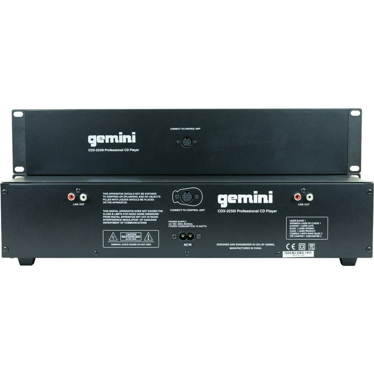 Gemini Pro DJ CDX-2250i Digital Dual Deck Rack Mount CD/MP3 Media