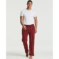 thumbnail image 5 of Real Essentials 3 Pack: Mens Fleece Plaid Pajama Pants - Lounge Pajama Bottoms(Available in Big & Tall), 5 of 6