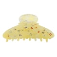 thumbnail image 2 of Hair Clip, Exquisite Rhinestone Claw Clip Yellow Strong Hold Ergonomic  For Office Work, 2 of 8