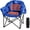 Blue, variant on 2 Pack Oversized Heated Camping Chair, 3 Heating Levels Soft Padded Camp Chairs with Storage Bag, Portable Folding Outdoor Heated Moon Chair for Lawn Patio Beach and Picnics