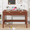 Red Walnut, variant on Fluted Computer Desk with 2 Drawers, 39 Inch Small Computer Desk with Storage, Compact Writing Study Desk for Small Spaces