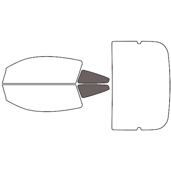 Rvinyl Window Tint Kit Compatible with Ford Mustang 2005-2009 (Coupe) - Back Precut Kit - 35%