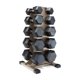 thumbnail image 1 of Set de mancuernas CAP de 136 kg con recubrimiento de goma y soporte, 1 of 6