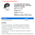 thumbnail image 2 of Front Right Wheel Hub Assembly - Compatible with 2004 - 2006 Toyota Camry 2.4L 4-Cylinder 2005, 2 of 2