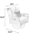 thumbnail image 4 of AFD Monterey Swivel Rocking Club Chair, 4 of 5