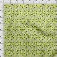 thumbnail image 4 of oneOone Georgette Viscose Lime Fabric Leaves & Clover Craft Projects Decor Fabric Printed By The Yard 42 Inch Wide, 4 of 5