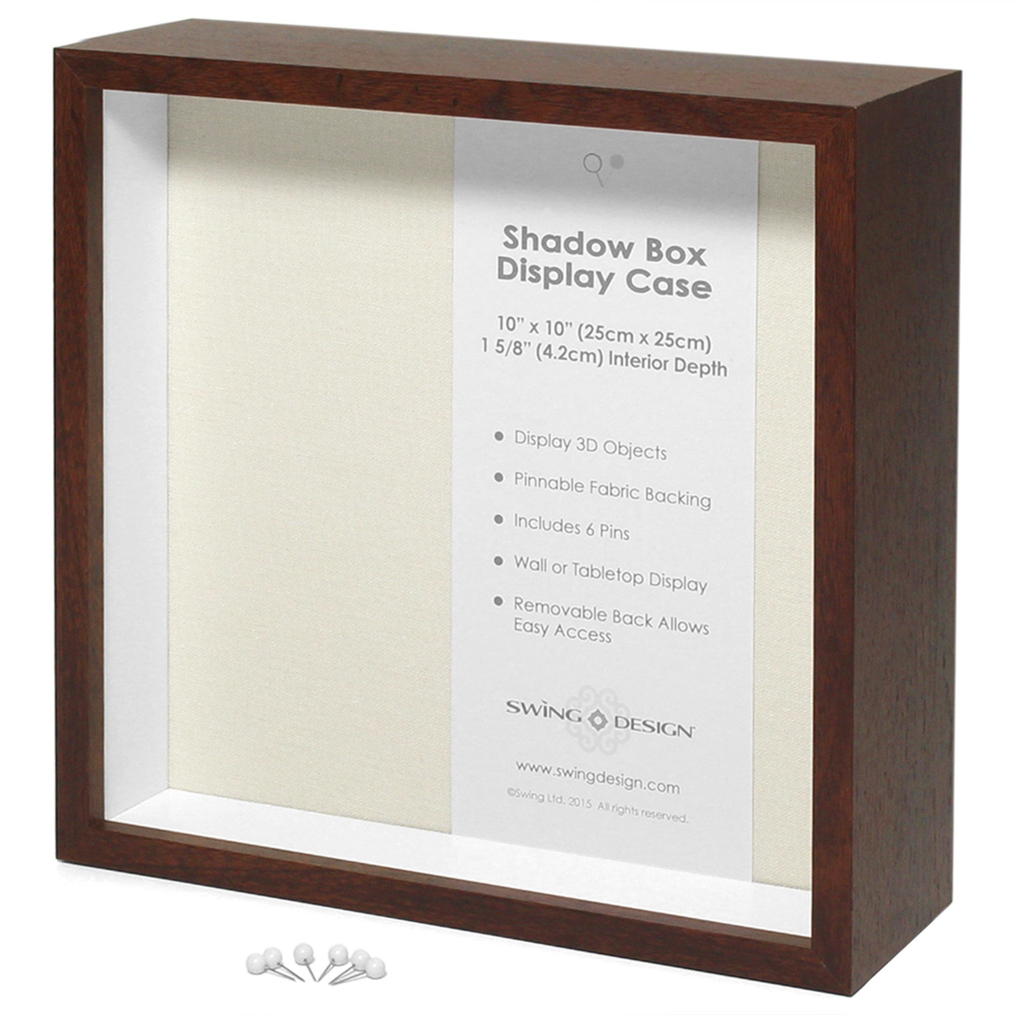 Display Shadow Box Walnut 10x10