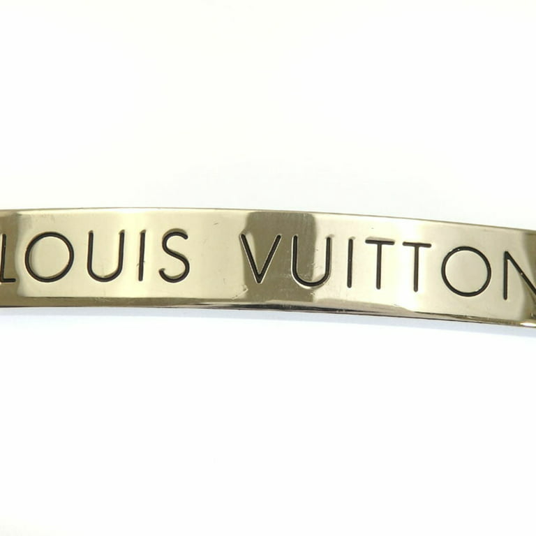 LOUIS VUITTON Bracelet Bangle AUTH LV Cuff Nanogram Bangle
