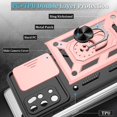 thumbnail image 6 of Compatible with Samsung Galaxy S20 Plus Case,S20 Plus Case with HD Screen Protector with Slide Camera Cover, 360°Rotation Ring Kickstand [Military Grade] Case for Galaxy S20+ Plus, Rose Gold, 6 of 15