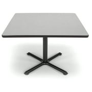 OFM Model XT42SQ 42" Multi-Purpose Square Table with X-Style Pedestal Base, Gray Nebula