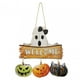 thumbnail image 5 of Letrero colgante para puerta de Halloween, letrero de porche con luces, adorno colgante, colgante de puerta de pared de madera, decoración de fiesta, 5 of 8