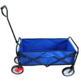 thumbnail image 3 of Beach Wagon for Kids, Collapsible Wagon with Canopy and Cup Holders, Portable Camping Wagon for Patio Shopping, All Terrain Wheels Beach Wagon, 3 of 10