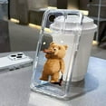 thumbnail image 1 of Cartoon Bear Transparent Phone Case For iPhone 15 14 13 12 11Pro Max Mini XS X XR 7 8 Plus SE2022 Luxury Shockproof Soft Cover Transparent C338 iPhone 15 Pro, 1 of 6