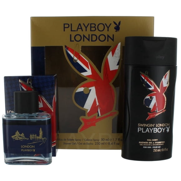 London by Playboy for Men SET: EDT 1.7oz + Shower Gel 8.4oz