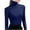 Blue, variant on Women's Long Sleeves Mock Turtleneck Tops Casual Basic Blouse Stretchy Slim Fit Lightweight Cozy Under Layer T-Shirts(Black,4XL)