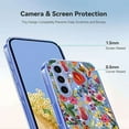 thumbnail image 3 of Compatible with Samsung Galaxy S25 Case Clear with Flower Design, Cute Soft Silicone TPU Floral Aesthetic Women Girls Transparent Protective Shockproof Anti-Scratch Anti-Yellow Phone Cover, D, 3 of 9